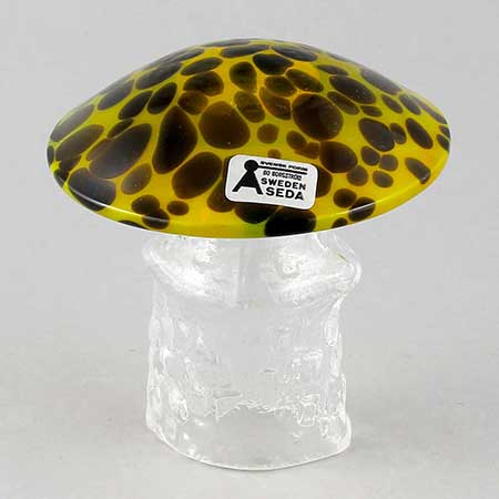 Bo Borgström Mushroom Hand Blown Art Glass From Åseda Sweden